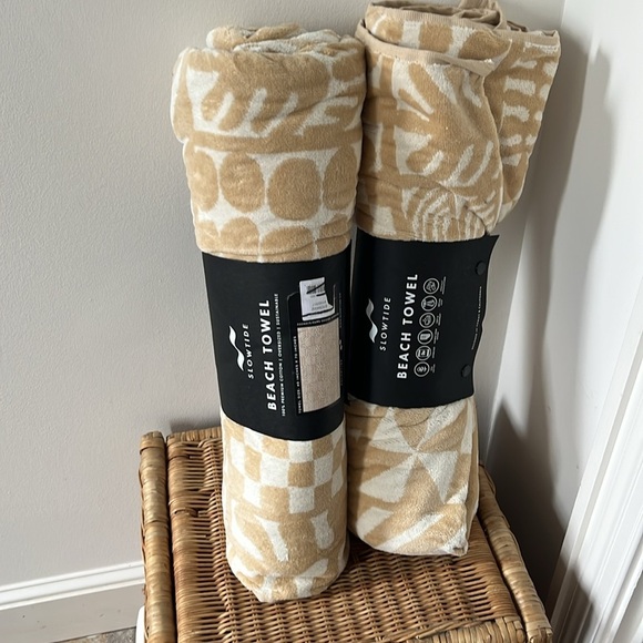 Free People x Slowtide Oversized Beach Towel, Set of 2, NWT - Picture 10 of 15